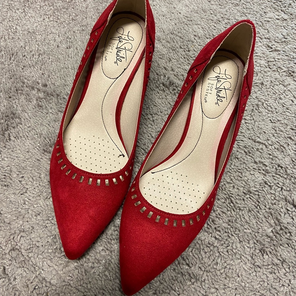 Red High Heels - size 7.5